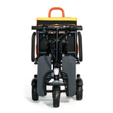FeatherChair Ezfold Lightweight Electric Folding Power Scooter, Black and Orange