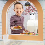 Little Tikes Real Wood Pizza Restaurant Play Kitchen, with Dual-Sided Cook-and-Serve Design, Realistic Lights & Sounds, and 20+ Accessories, Large Toy Gift for Girls & Boys Ages 3+