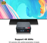 Beelink SER4 Mini Gaming PC with Windows 11, AMD Ryzen 7 4800U 7nm Processor, 8C/16T up to 4.2GHz, 32GB DDR4 RAM, 512GB NVMe SSD, 4K@60Hz Triple Display, Dual HDMI and Type-C, 57W, WiFi 6E, Bluetooth 5.0