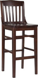 Flash Furniture HERCULES Series School House Barstool with Walnut Wood Back for Restaurants and Bars