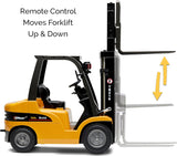 Top Race TR-216 Remote Control Forklift, 13 Inch Tall 1:10 Scale Construction Toy with 8-Channel Full Function Control, Heavy Metal Design