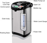 5-Liter Instant Electric Hot Water Boiler and Warmer with LCD Display, 5 Temperature Settings, Safety Lock, and Stainless Steel Dispenser