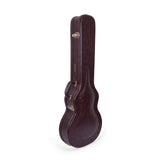 Crossrock CRW600LBR Vintage Brown Arch-Top Wooden Case for Les Paul Guitar
