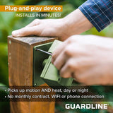 Guardline Wireless Driveway Alarm System with 4 Weatherproof Motion Detectors, 1 Receiver and 1/4 Mile Range for Outdoor Home and Property Security