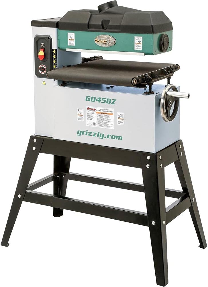 Grizzly Industrial G0458Z Open-End Drum Sander with Variable-Speed Feed, 18-Inch, 1-1/2 HP