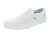 Vans Classic Perf Leather Slip-On Shoes, White, Size 5.5