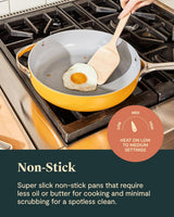 Caraway Deluxe 16-Piece Sage Ceramic Nonstick Cookware Set with Pots, Frying Pans, Lids, and Kitchen Storage, PFAS and PFOA Free, Oven Safe and Compatible with All Stovetops
