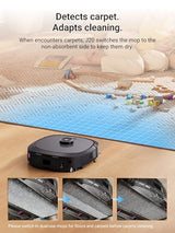 Eureka J15 Pro Ultra Robot Vacuum and Mop with Self-Emptying Base, 16,200 Pa Suction and Flex-Arm Mop, Featuring Hot Water Washing, Hot Air Drying, Anti-Tangle Technology and AI Obstacle Avoidance, Black