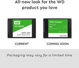 Western Digital WD Green 1TB Internal SSD, SATA III 6 Gb/s, 2.5-Inch 7mm Drive with Up to 550 MB/s Read Speed, WDS100T2G0A