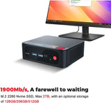 Beelink SER4 Mini Gaming PC with Windows 11, AMD Ryzen 7 4800U 7nm Processor, 8C/16T up to 4.2GHz, 32GB DDR4 RAM, 512GB NVMe SSD, 4K@60Hz Triple Display, Dual HDMI and Type-C, 57W, WiFi 6E, Bluetooth 5.0