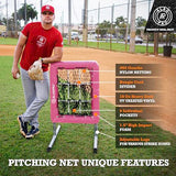 ALAGPRO The Original 9-Hole Baseball and Softball Pitching Net with Strike Zone Pocket and Pitching Target
