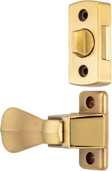 Ideal Security Satin Gold Door Lever with Deadbolt Lock for Storm and Screen Doors