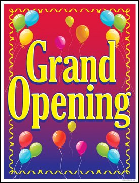 Grand Opening Window Sale Sign Posters for Retail Businesses and Storefronts, P70-38 x 50