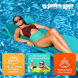 TRC Recreation Foam Pool Float, 1.25-Inch Floating Water Lounger for Swimming and Splashing