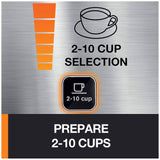 Krups KM785D50 Grind-and-Brew Coffee Maker with 10-Cup Capacity