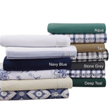 King Damask-Printed Flannel Sheet Set with 200-GSM Fabric and Deep Pockets