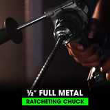 FLEX FX1271T-1H 24V Brushless Cordless Hammer Drill Kit with 1/2-Inch Chuck, 1,400 In-Lbs Torque, 2-Speed Drive and Turbo Mode, 6.0Ah Stacked Lithium Battery and 280W Rapid Charger