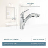 Moen Brecklyn Bronze Kitchen Faucet with Single Handle and Pull-Out Sprayer