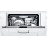 Bosch 800 Series Built-In Dishwasher with Top Controls, CrystalDry, Stainless Steel Tub, 3rd Rack and 42 dBa, 24-Inch Custom Panel Ready