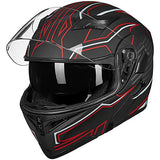ILM Model 902 Modular Motorcycle Helmet with Flip-Up Full-Face Design, Dual Visors, DOT Certification, and 6 Colors