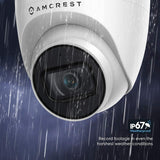 Amcrest IP5M-T1179EW 5MP Outdoor Turret PoE Security Camera with Mic/Audio, 2.8mm Lens and 103° FOV