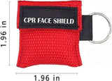 100-Piece CPR Face Shield Keychain Emergency Kit, Red Masks for First Aid and CPR Training