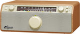Sangean WR-12BT AM/FM Bluetooth Stereo Radio with AUX-In and Wooden Cabinet, Dark Walnut