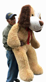Giant 5-Foot Stuffed Puppy Dog, 60 Inches or 153 cm, with Soft Plush Construction