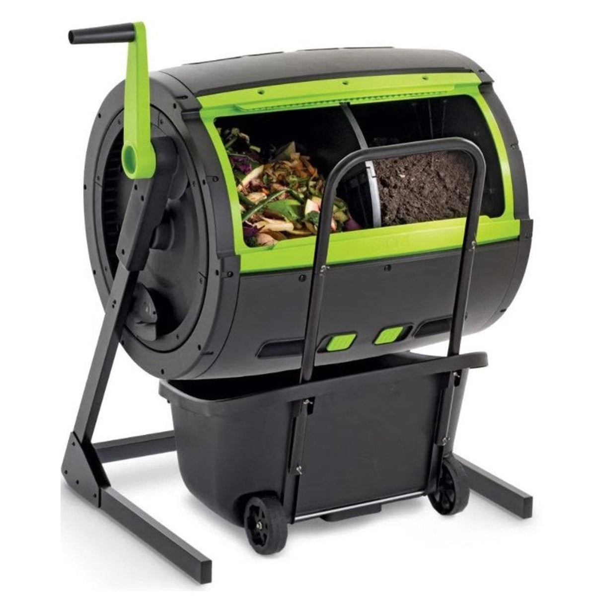 Maze 65-Gallon Compost Tumbler with Matching Cart