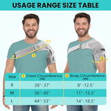 Adjustable Shoulder Brace for Rotator Cuff Recovery, AC Joint Pain, Bursitis, Tendonitis, Swelling and Shoulder Injuries, Unisex Gray Sleeve Wrap, Small