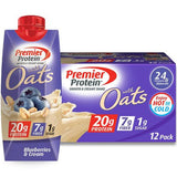 12-Pack Premier Protein Blueberries & Cream Shakes with Oats, 20g Protein, 11.5 fl oz Each