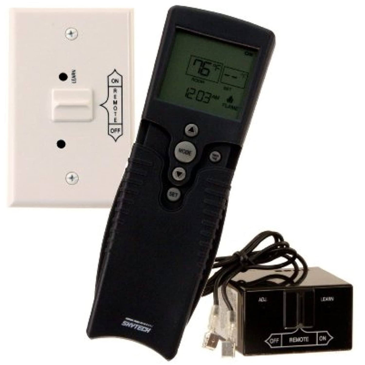 Skytech SKY-3002 Fireplace Remote Control, Model 9800323, with Timer and Thermostat
