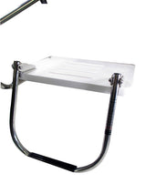 Pactrade Marine Universal Fiberglass Swim Platform with Under-Mount Fold-Down Ladder, 1-Step Inboard Design with One Rail