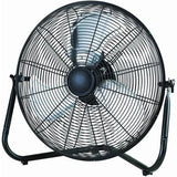 Mainstays 20 inch Steel Floor Fan with 360 Degree Pivoting, High Velocity Airflow, Black