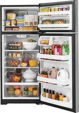 GE GTS18GSNRSS Top-Freezer Refrigerator, 17.5 Cu. Ft. Stainless Steel Exterior