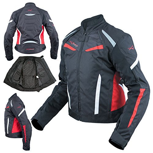 Womens CE-Armor Motorcycle Jacket, Strong Textile Construction for Touring and Motorbike Riding