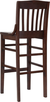 Flash Furniture HERCULES Series School House Barstool with Walnut Wood Back for Restaurants and Bars