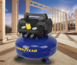 GOODYEAR 6-Gallon Portable Pancake Air Compressor, 175 Max PSI with 3.0 SCFM at 90 PSI