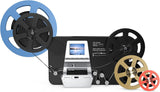 MovieMaker 8mm and Super 8 Film-to-Digital Converter with 2.4-Inch LCD, Converts 5-Inch and 8-Inch Reels into 1080P Videos