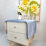 Gold Tech-Cloth Mesh Table Runner, 15.7 x 35.4 Inch Nightstand and End Table Cover with a Modern Shine