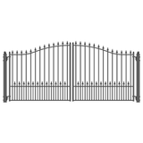 Aleko Munich-Style Steel Driveway Gate with Dual Swing Design, 16 x 6 Feet