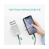 Silver Zendure Supermini Portable Charger with 10,000mAh Capacity and USB-C PD