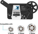 MovieMaker 8mm and Super 8 Film-to-Digital Converter with 2.4-Inch LCD, Converts 5-Inch and 8-Inch Reels into 1080P Videos