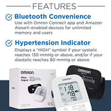 Omron Silver Upper-Arm Blood Pressure Monitor with Digital Display and Bluetooth Connectivity