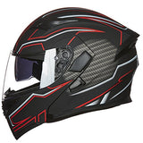 ILM Model 902 Modular Motorcycle Helmet with Flip-Up Full-Face Design, Dual Visors, DOT Certification, and 6 Colors
