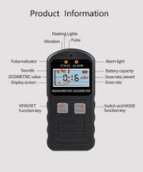 Upgrade Version Nuclear Radiation Detector with High-Sensitivity Geiger Counter, Dosage Meter, Dosimeter and Alarm