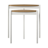 Novogratz Tallulah Nesting Table Set in Walnut and White