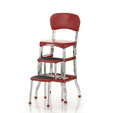 Cosco Red Retro Counter Chair That Converts to a Step Stool