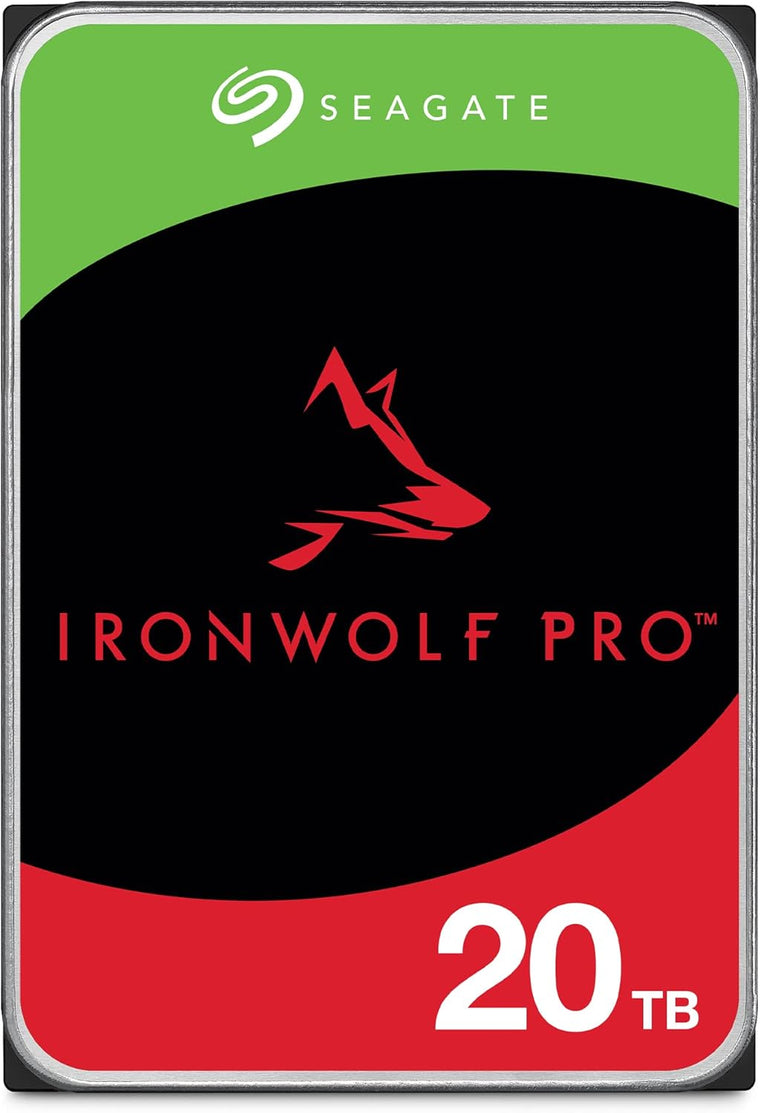 Seagate IronWolf Pro ST20000NE000 20TB NAS Internal HDD with CMR, 3.5-Inch SATA 6Gb/s, 7200 RPM, 256MB Cache, RAID Support, and Rescue Services