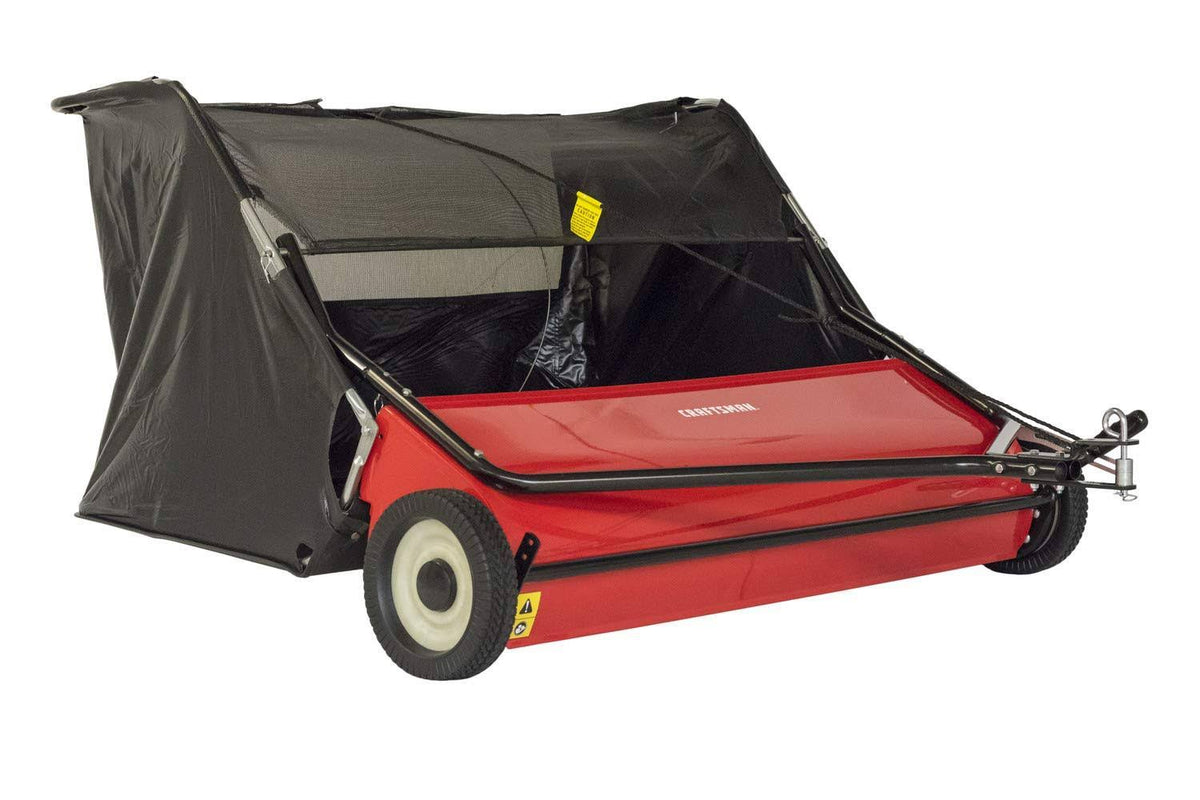 Craftsman CMXGZBF7124546 Tow-Behind Lawn Sweeper, 52, Black